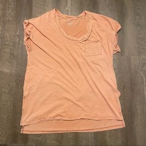 Scoop Neck Pocket Tee Medium Oversized Aerie